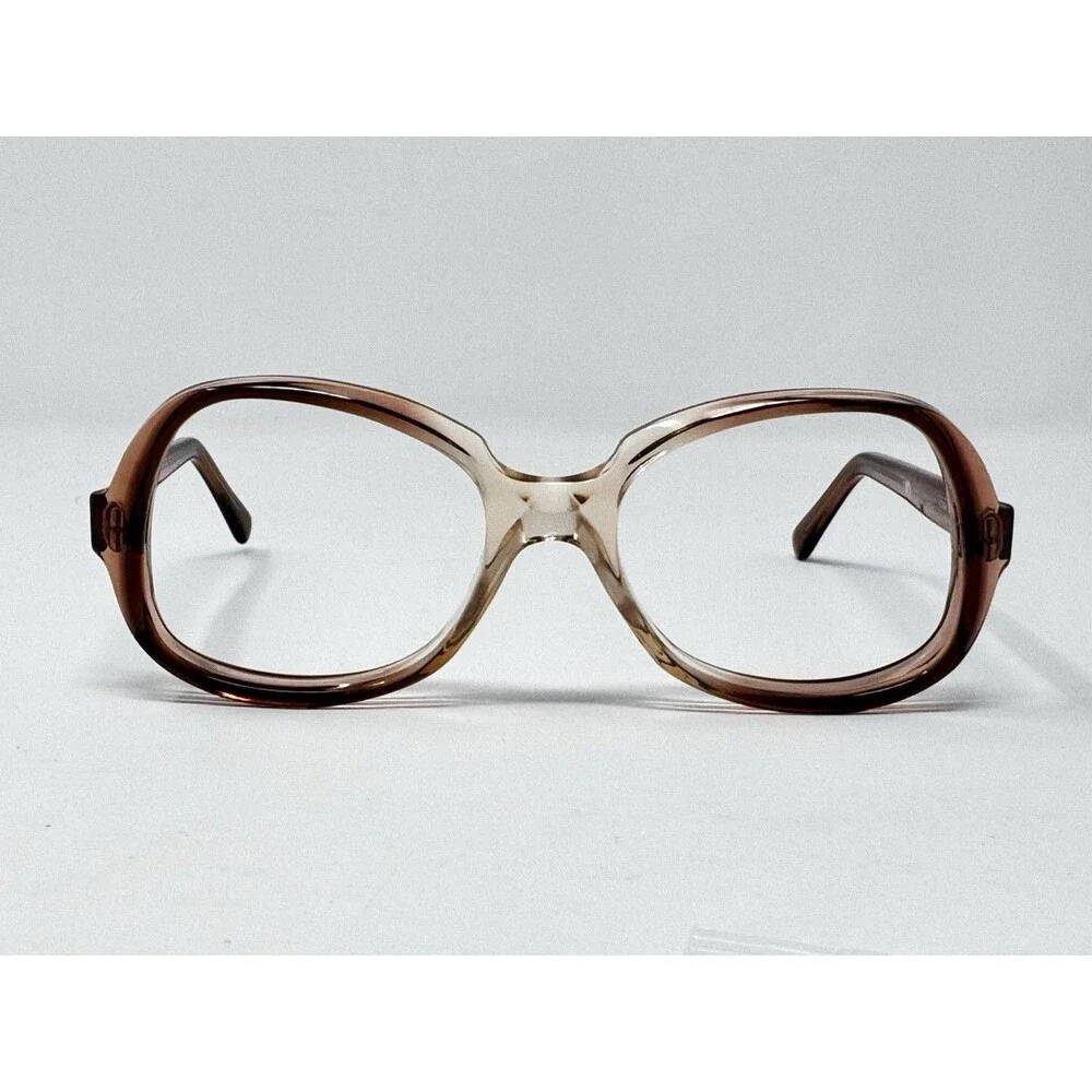 1970s American Optical Classic New Old Stock Eyeglass Frames Amber 50-17-135